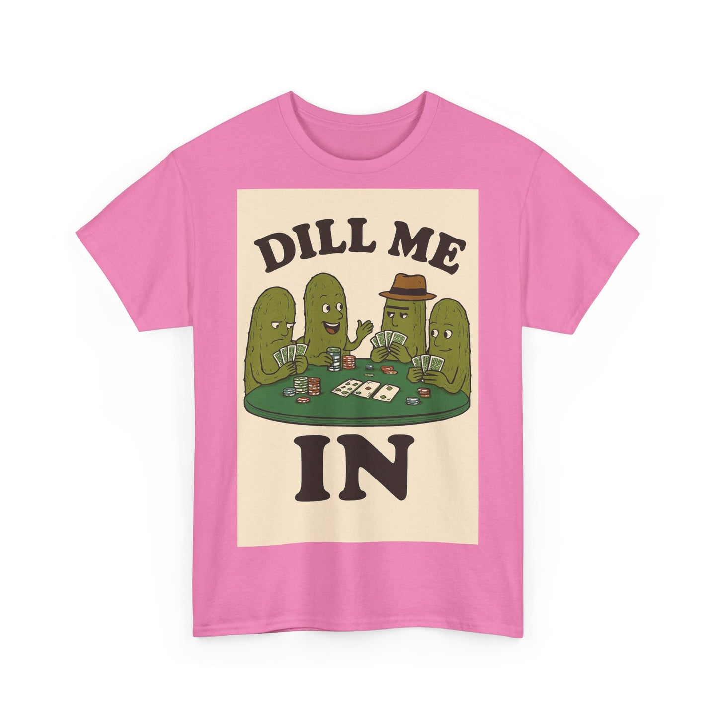 Dills Playing Poker Adult Unisex Tee