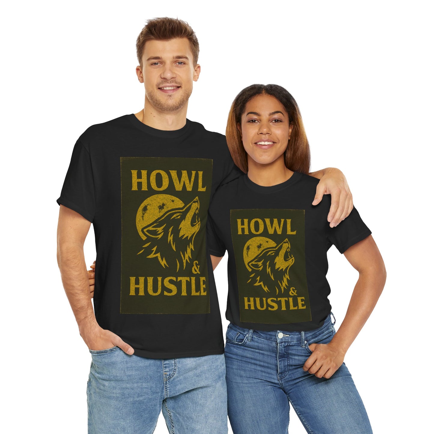 Adult Unisex 'Wolf Howl & Hustle' Tee