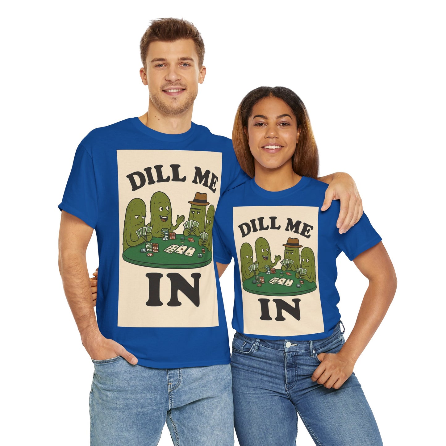 Dills Playing Poker Adult Unisex Tee