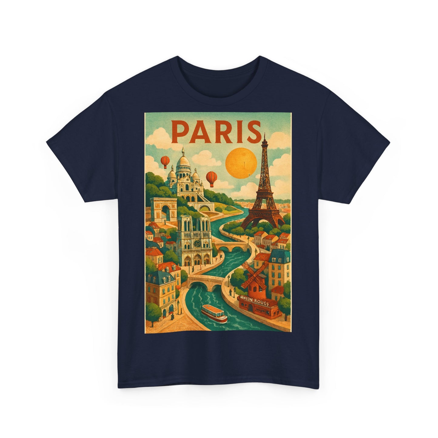 Adult Unisex Surreal Vintage Paris Graphic Tee