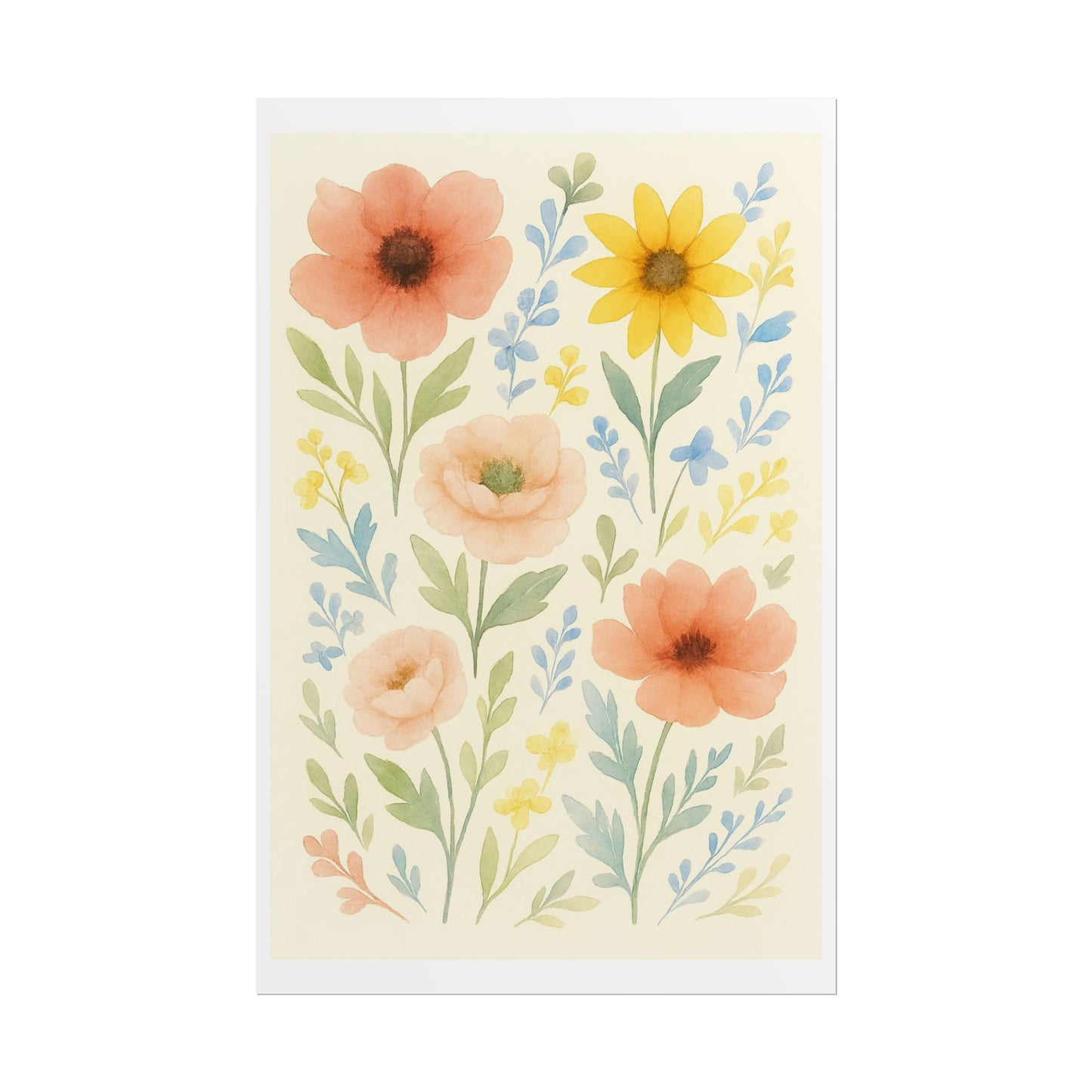 Vintage Watercolour Floral Art
