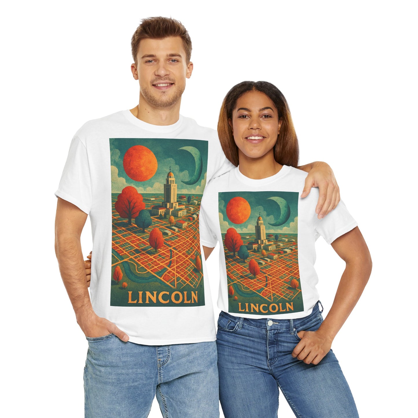 Adult Unisex Lincoln Surreal Vintage Graphic Tee