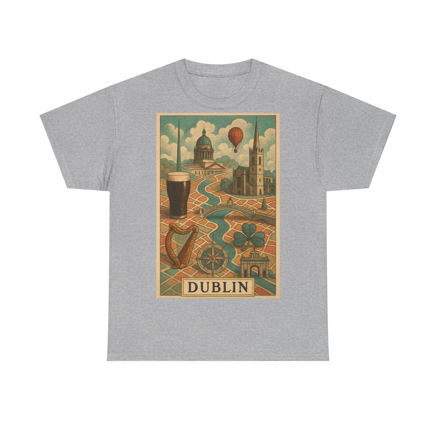 Adult Unisex Surreal Vintage Dublin Graphic Tee
