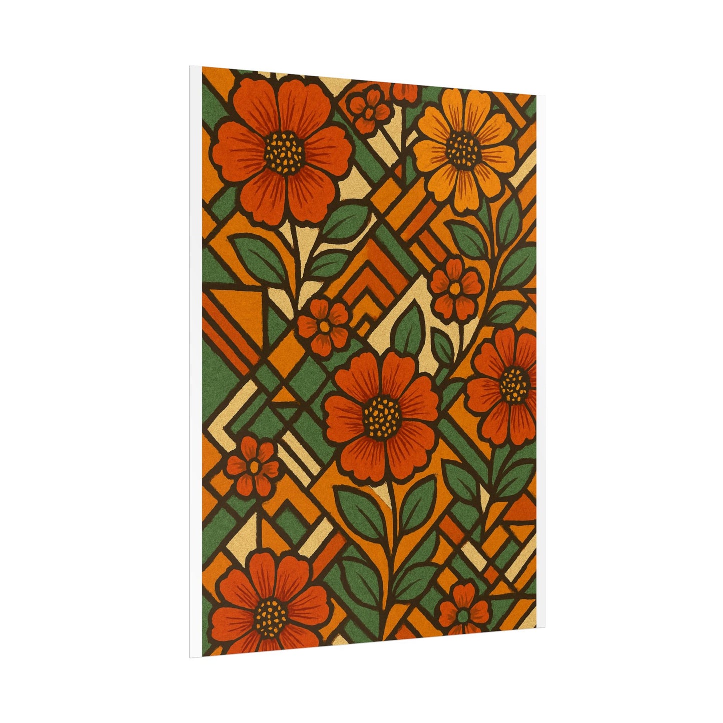 Geometrical Floral Print - Perfect For Home