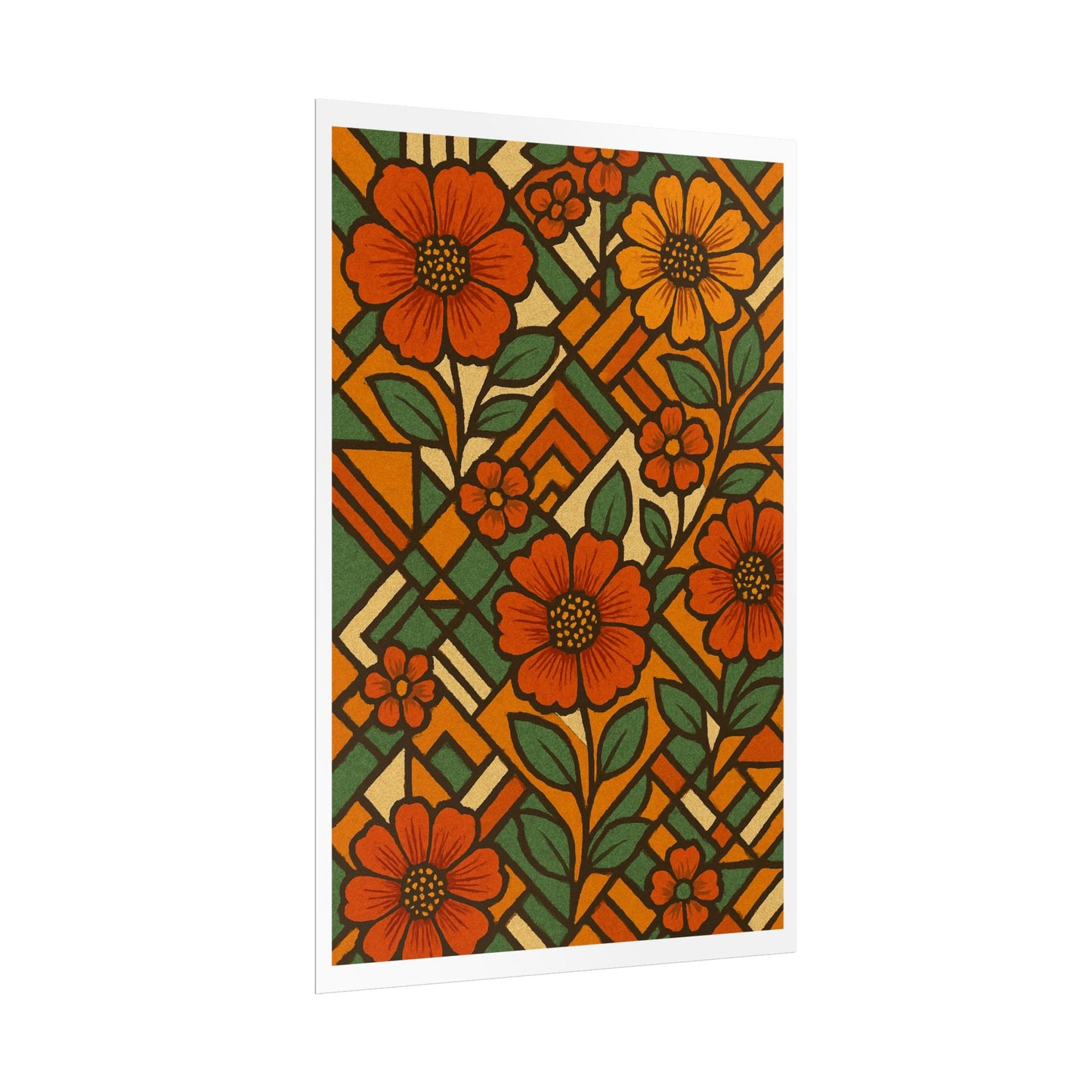 Geometrical Floral Print - Perfect For Home