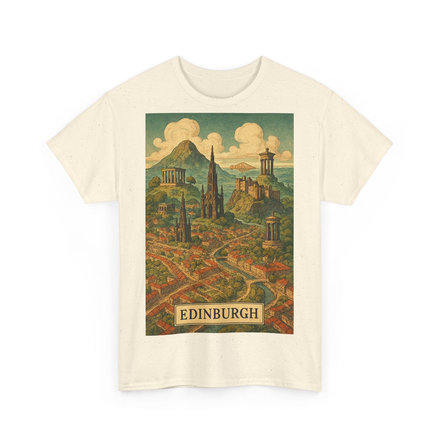 Adult Unisex Surreal Edinburgh Scenic Vintage Tee