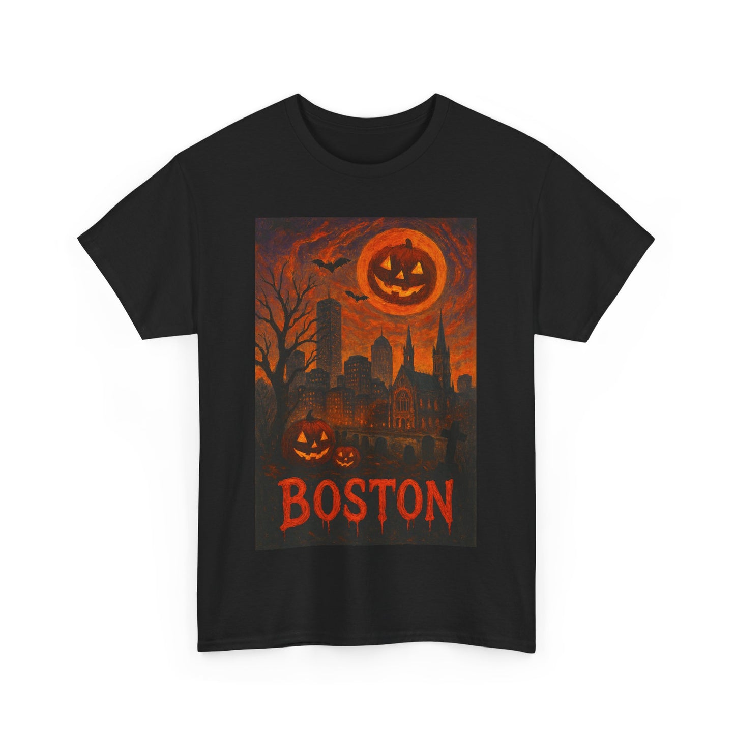 Adult Unisex Surreal Halloween Boston Tee