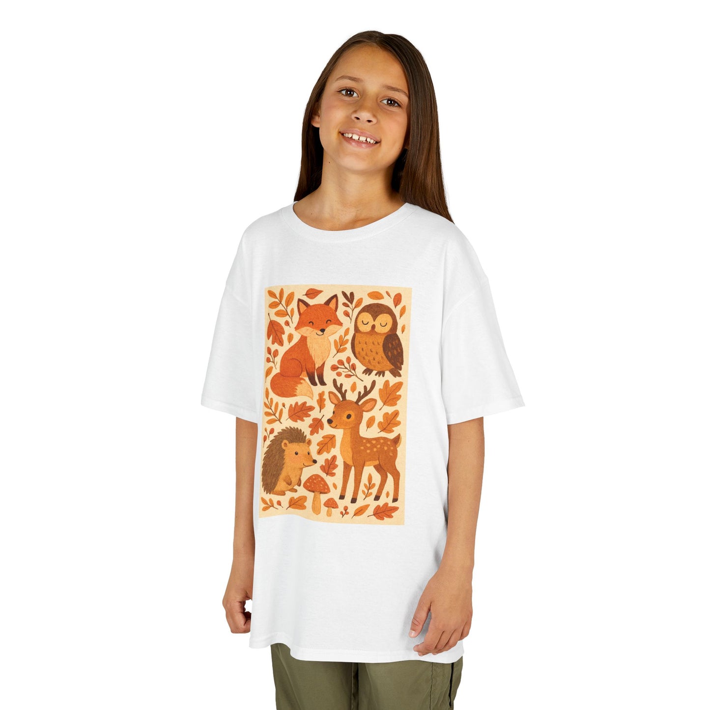 Autumn Forest Animal Kids Tee