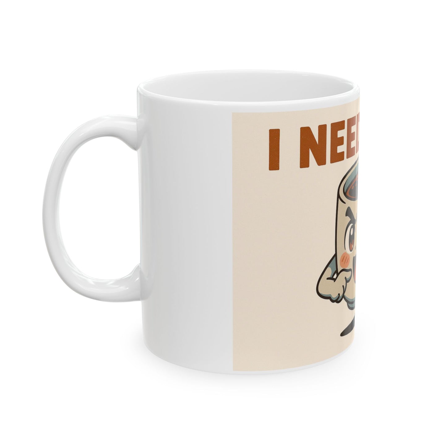 I Need Coffee Here - Coffee Lover - White Ceramic