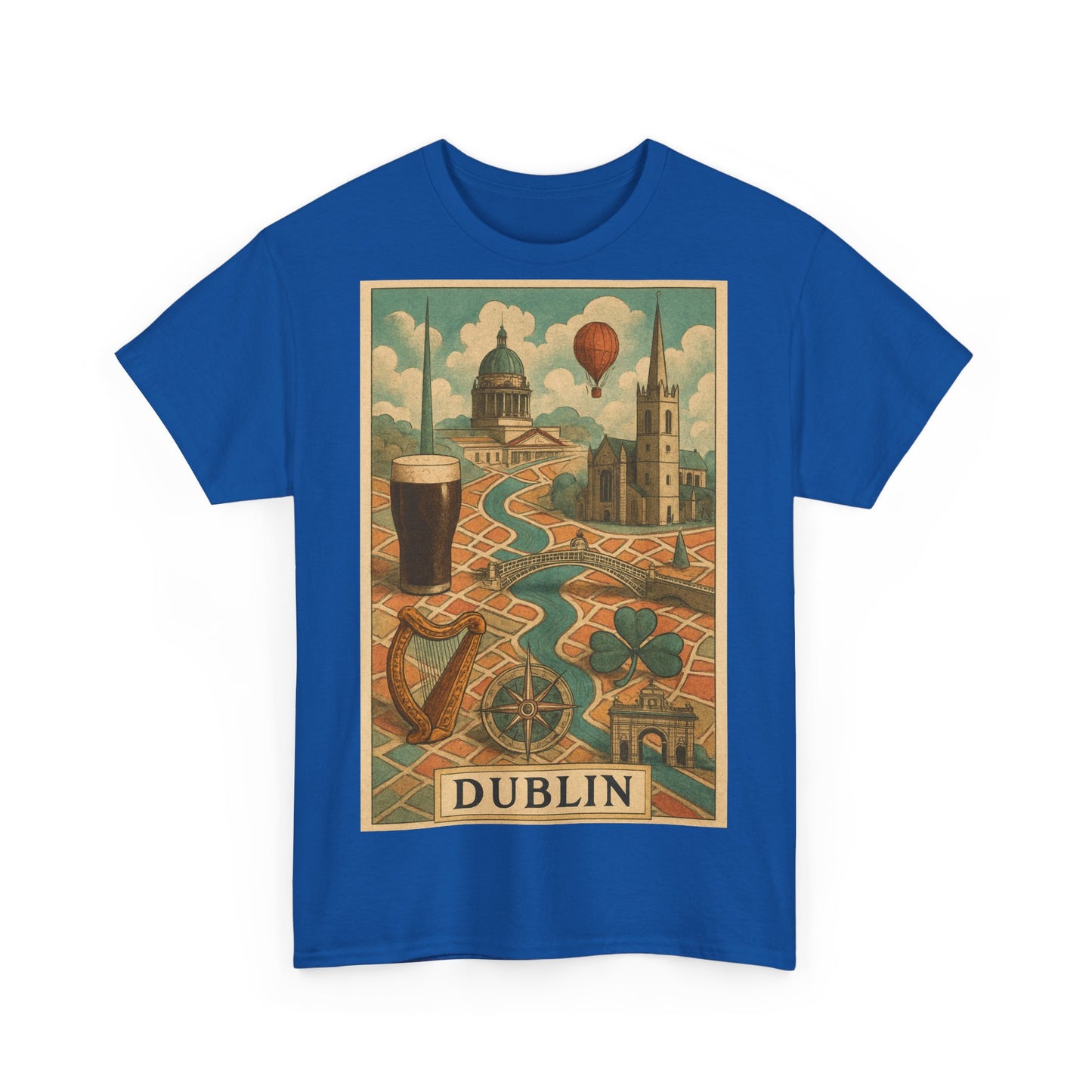 Adult Unisex Surreal Vintage Dublin Graphic Tee