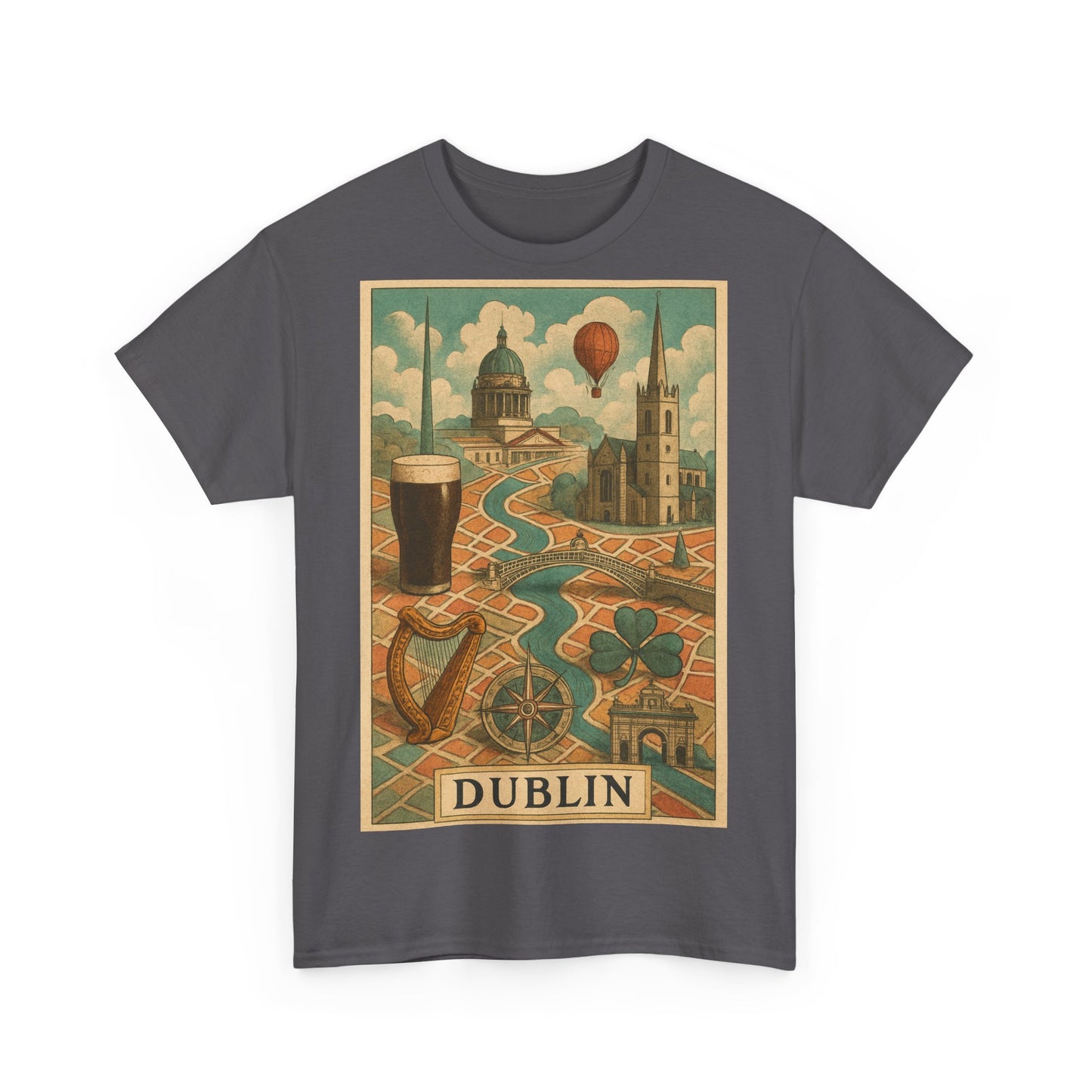 Adult Unisex Surreal Vintage Dublin Graphic Tee
