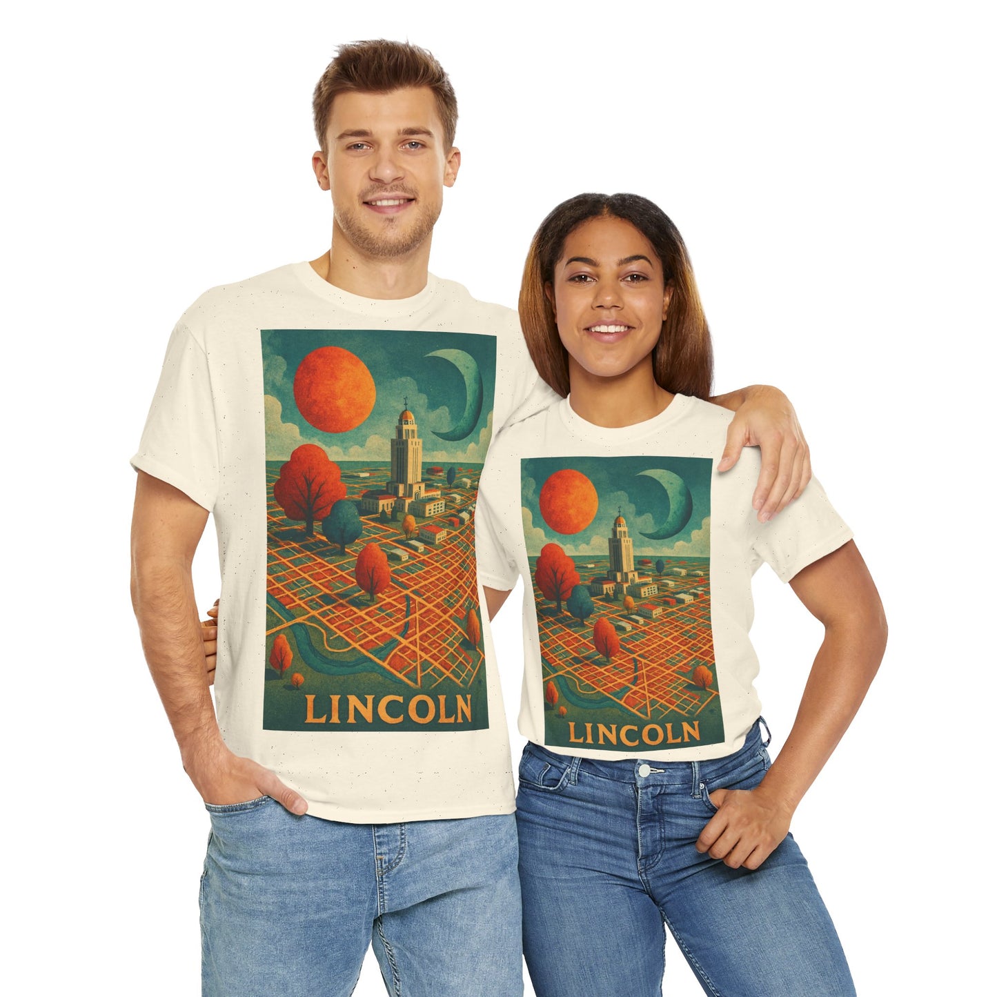 Adult Unisex Lincoln Surreal Vintage Graphic Tee