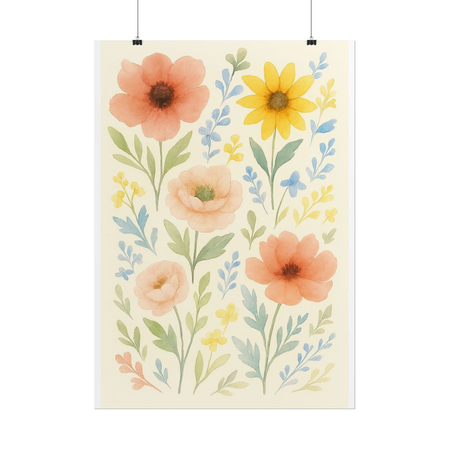 Vintage Watercolour Floral Art