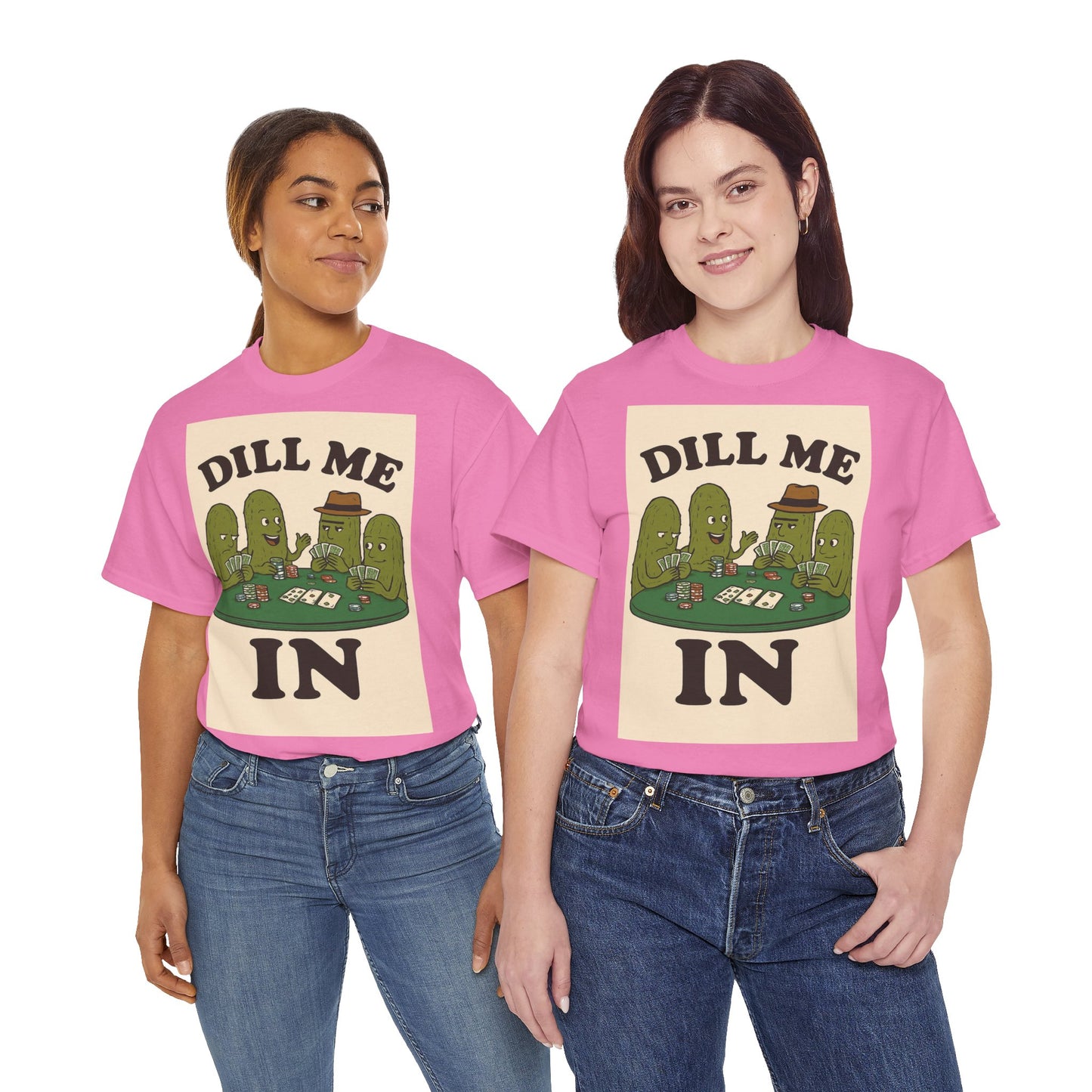 Dills Playing Poker Adult Unisex Tee