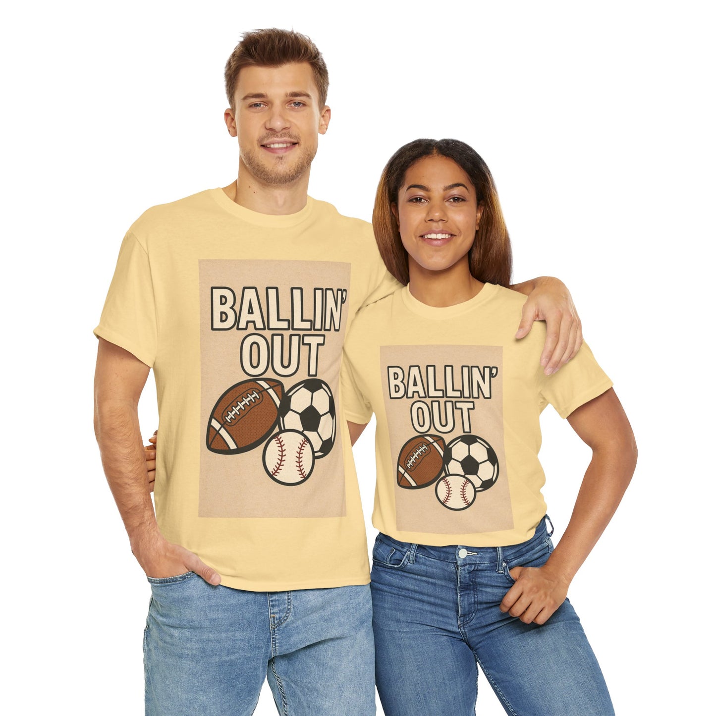 "Ballin' Out" Unisex Sporty Graphic Tee