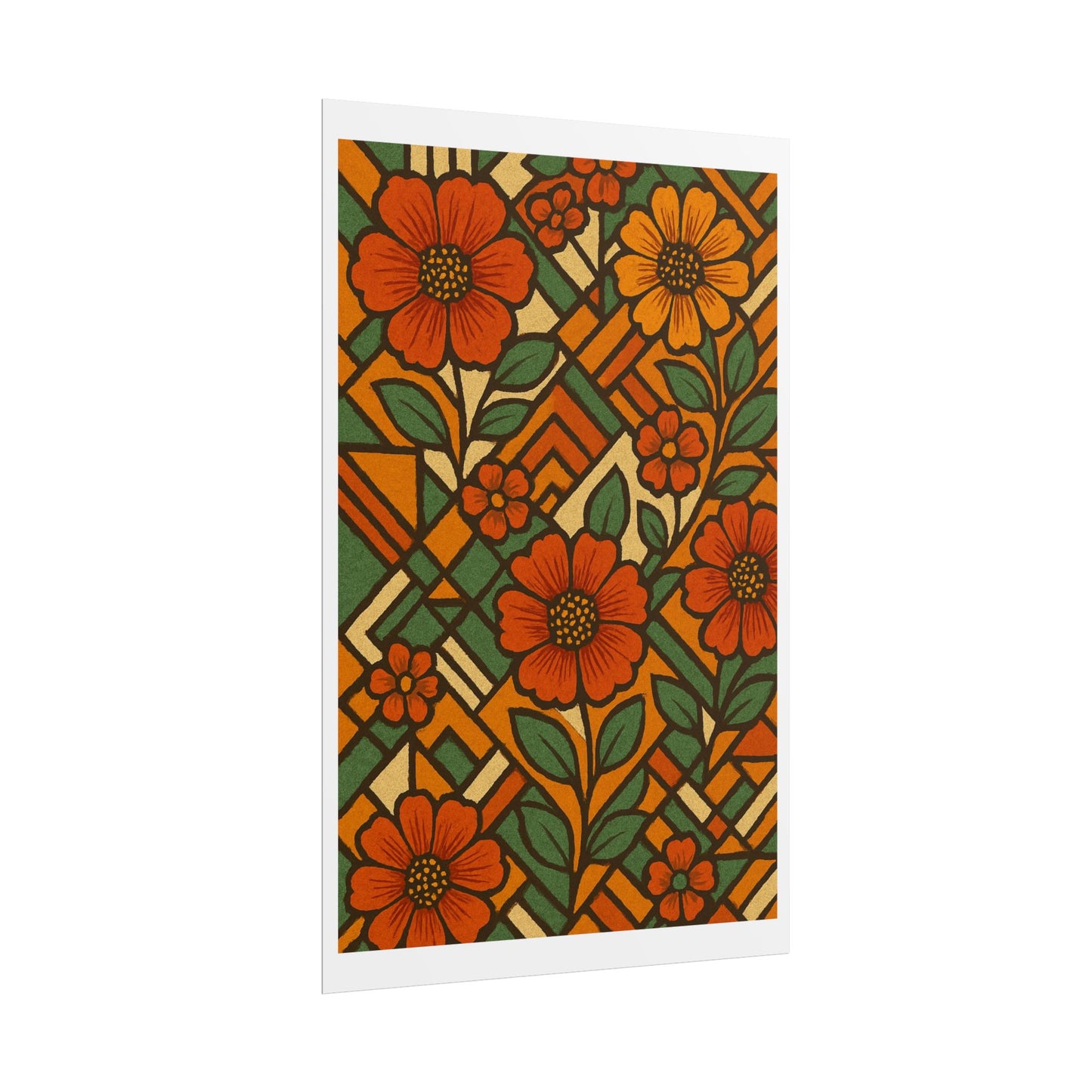Geometrical Floral Print - Perfect For Home