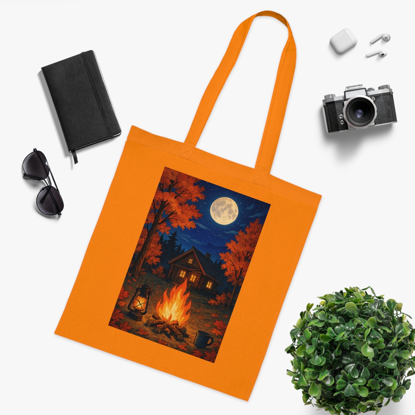 Cozy Autumn Fall Nights Cotton Tote Bag