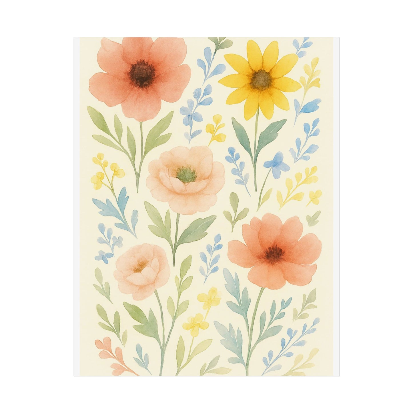 Vintage Watercolour Floral Art