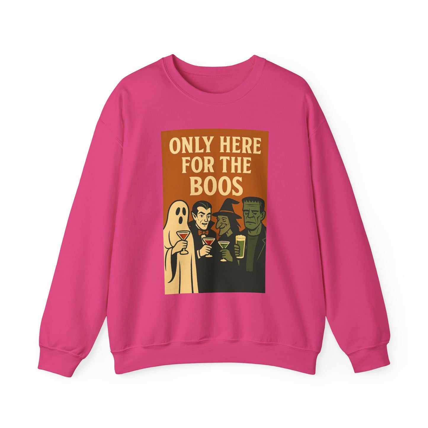 Adult's Unisex Only Here For The Boos Sweatshirt Crewneck