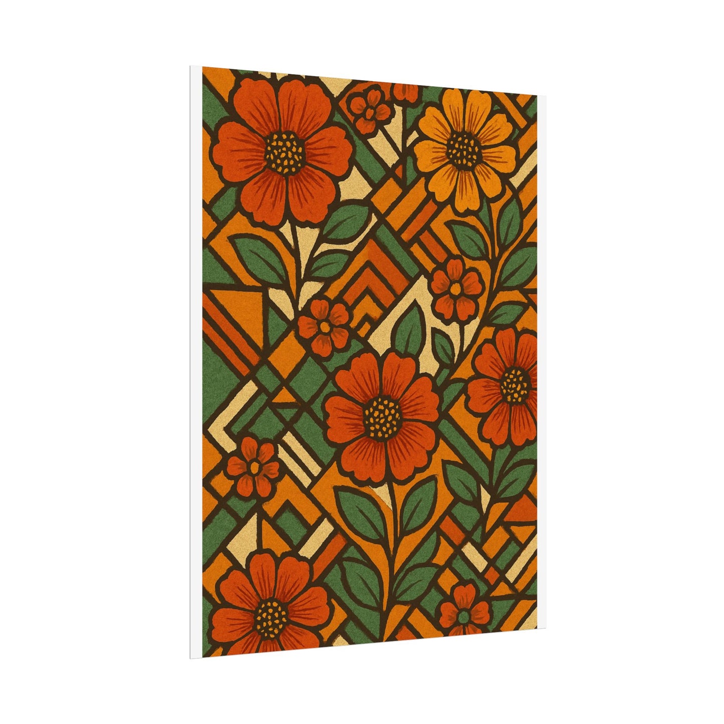 Geometrical Floral Print - Perfect For Home