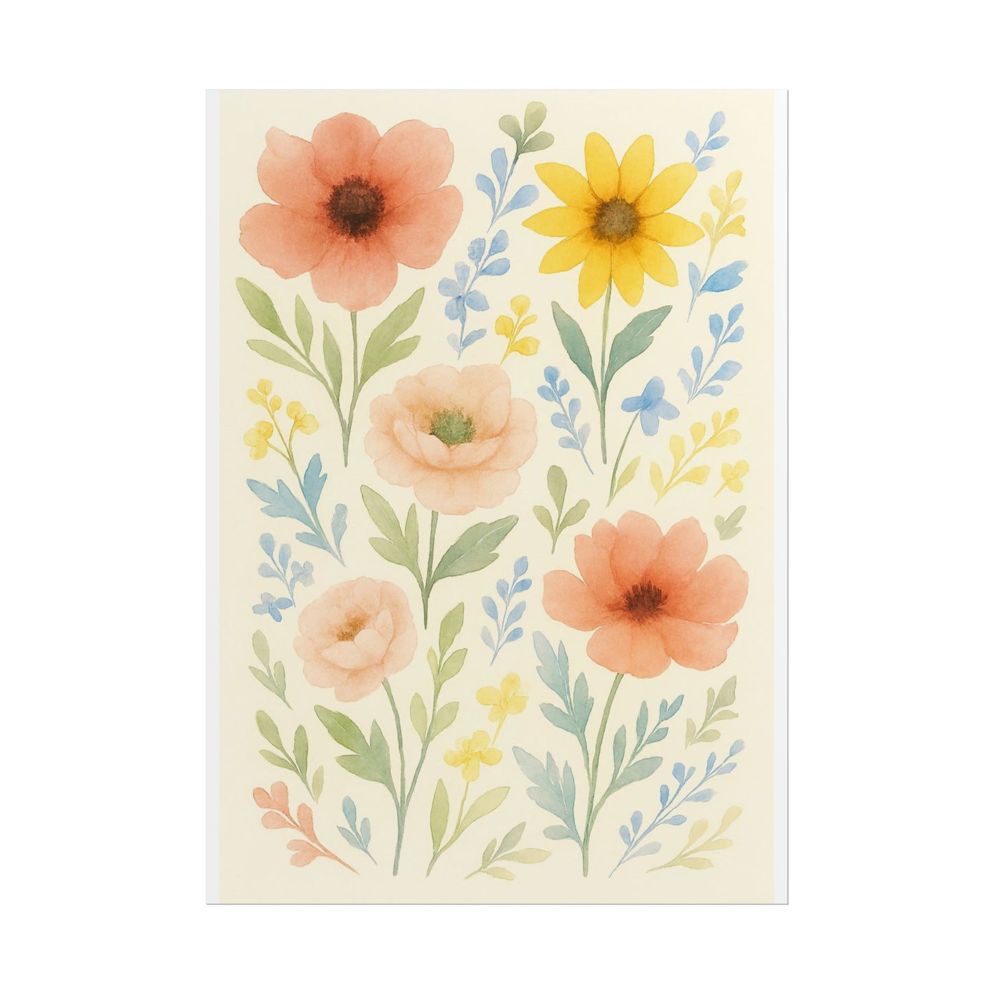 Vintage Watercolour Floral Art