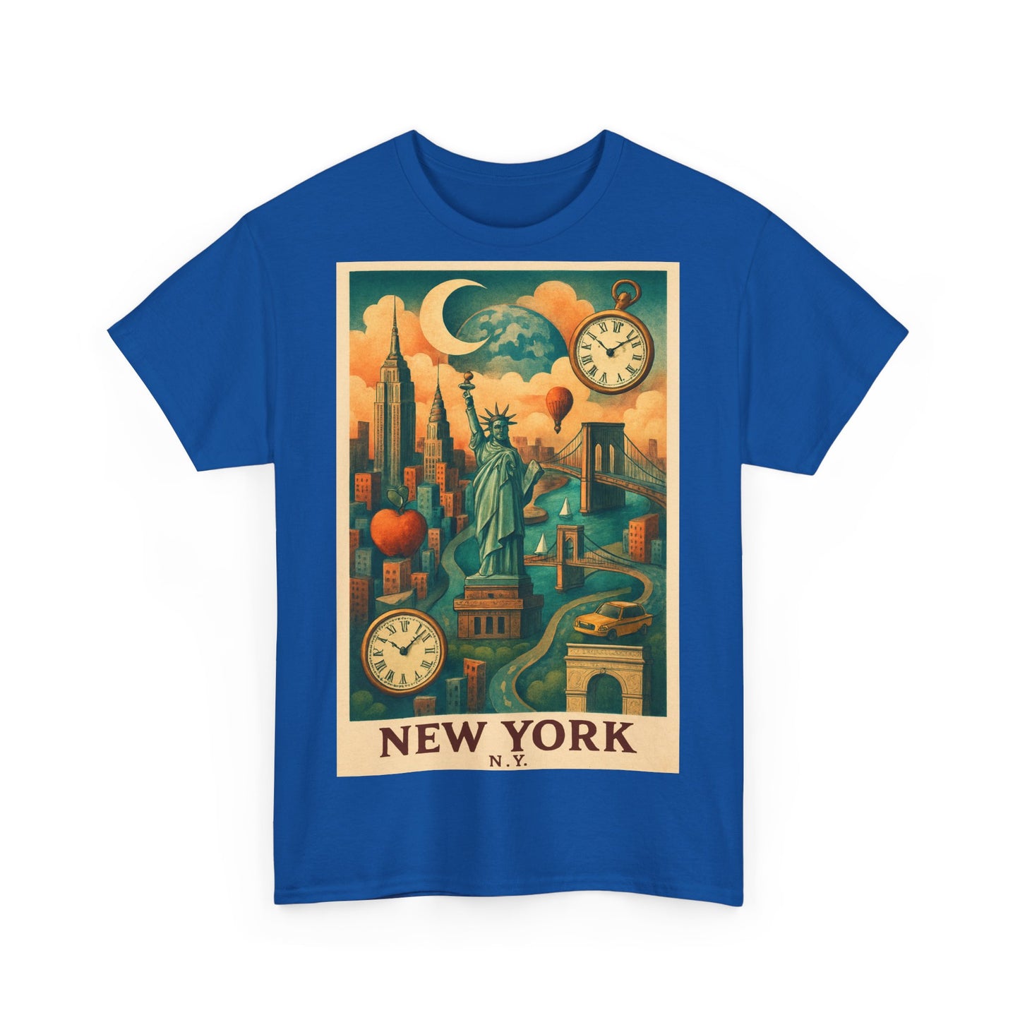 Adult Unisex Surreal Vintage New York Skyline Tee