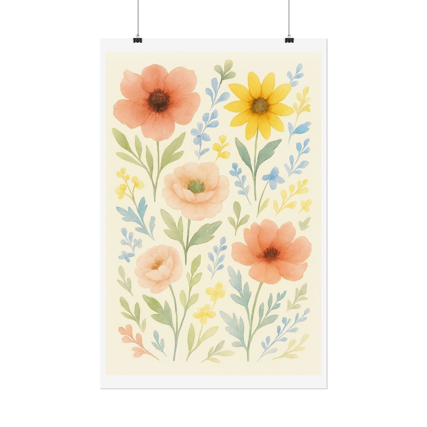 Vintage Watercolour Floral Art