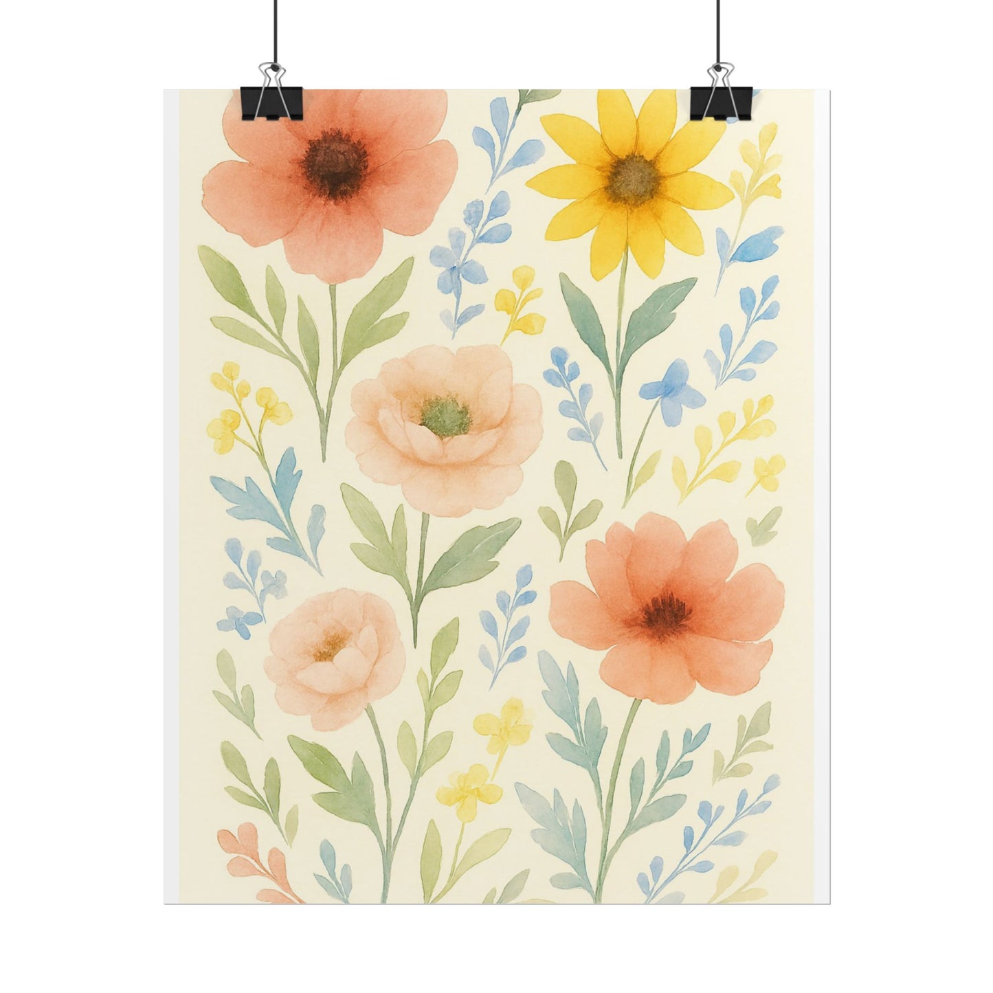 Vintage Watercolour Floral Art