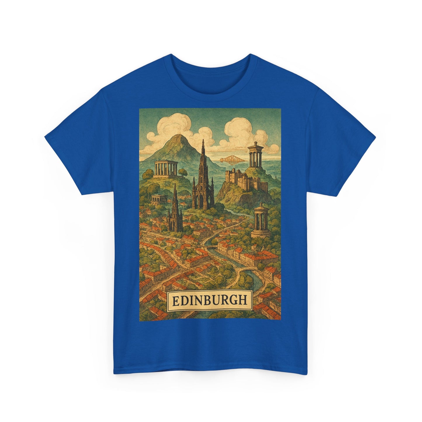 Adult Unisex Surreal Edinburgh Scenic Vintage Tee