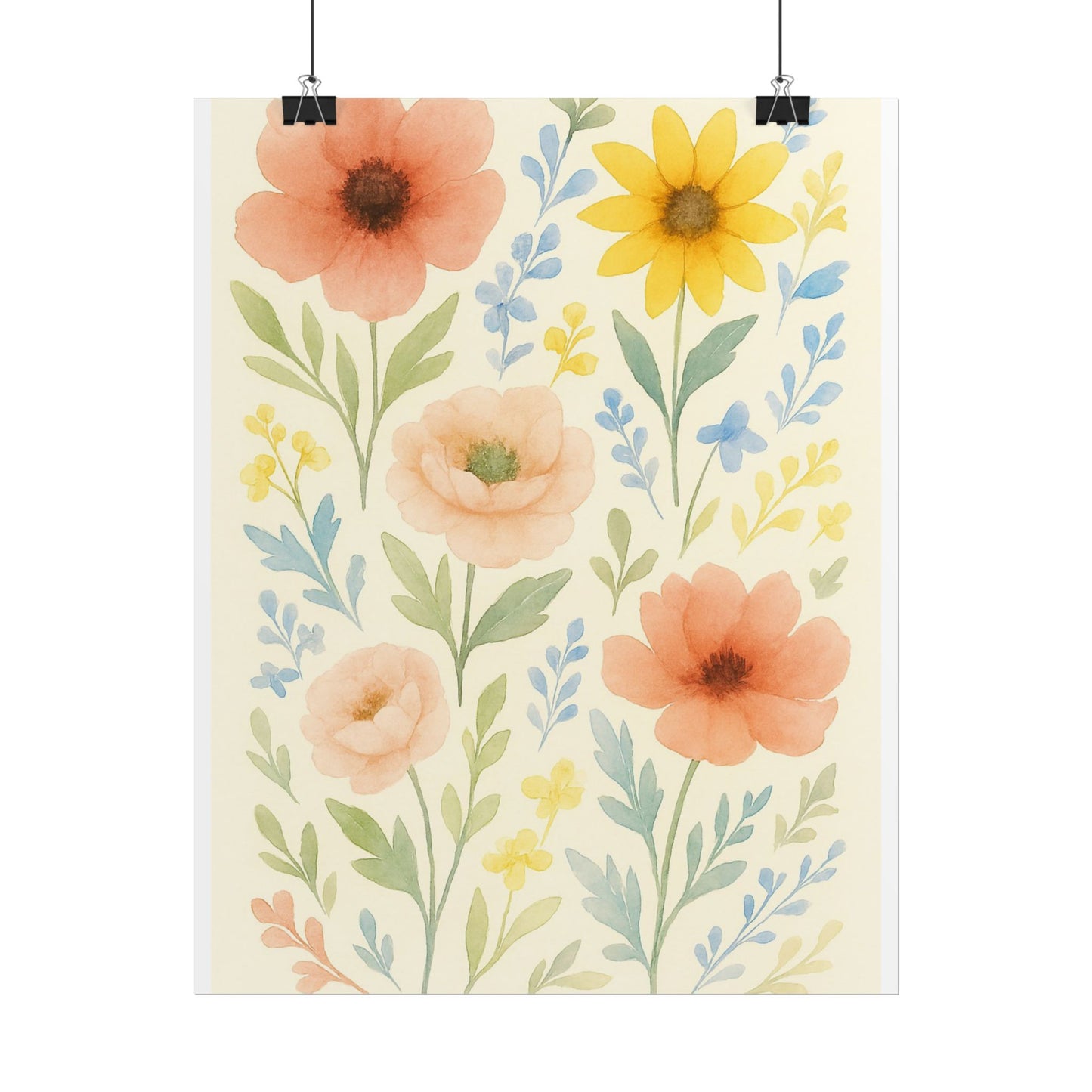 Vintage Watercolour Floral Art