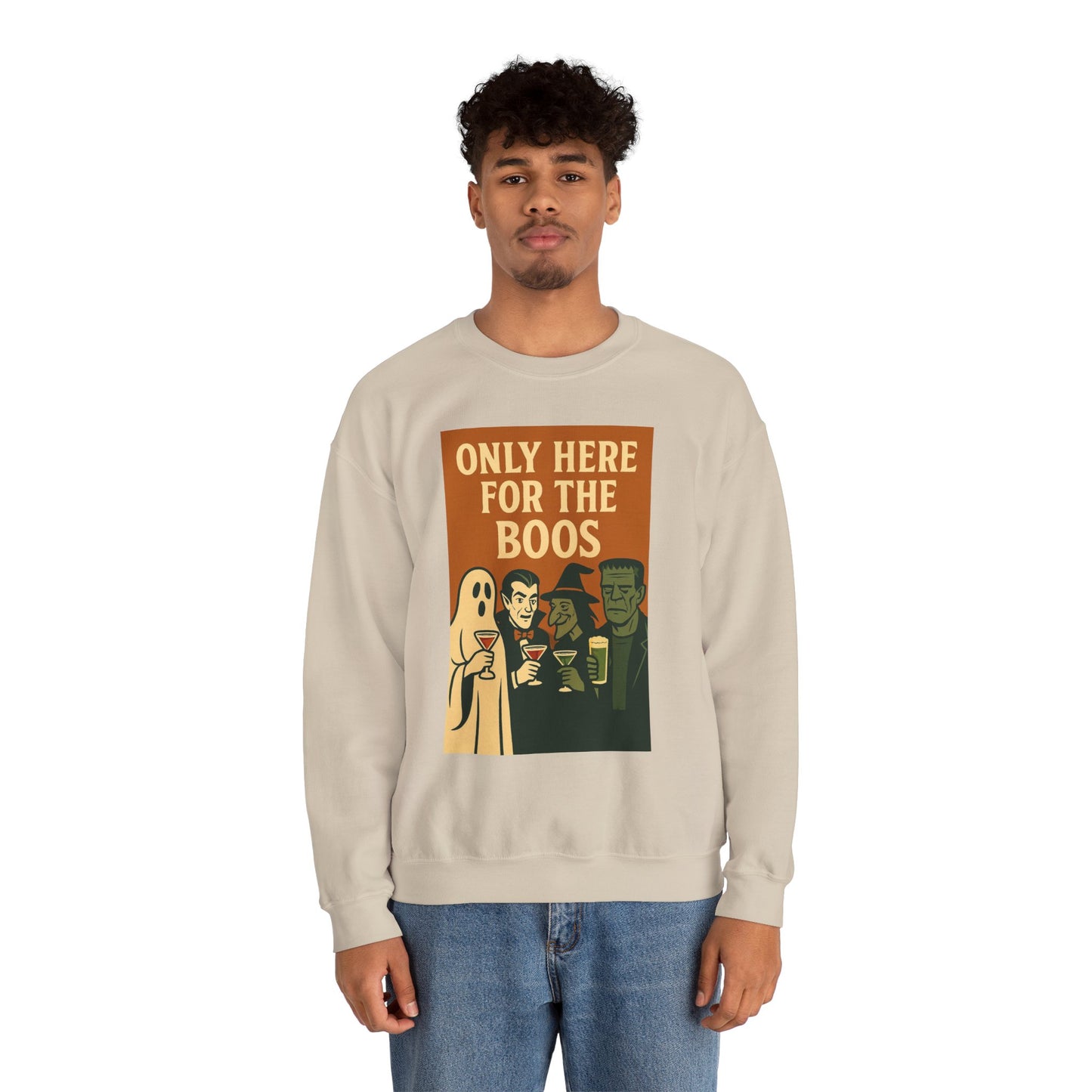 Adult's Unisex Only Here For The Boos Sweatshirt Crewneck