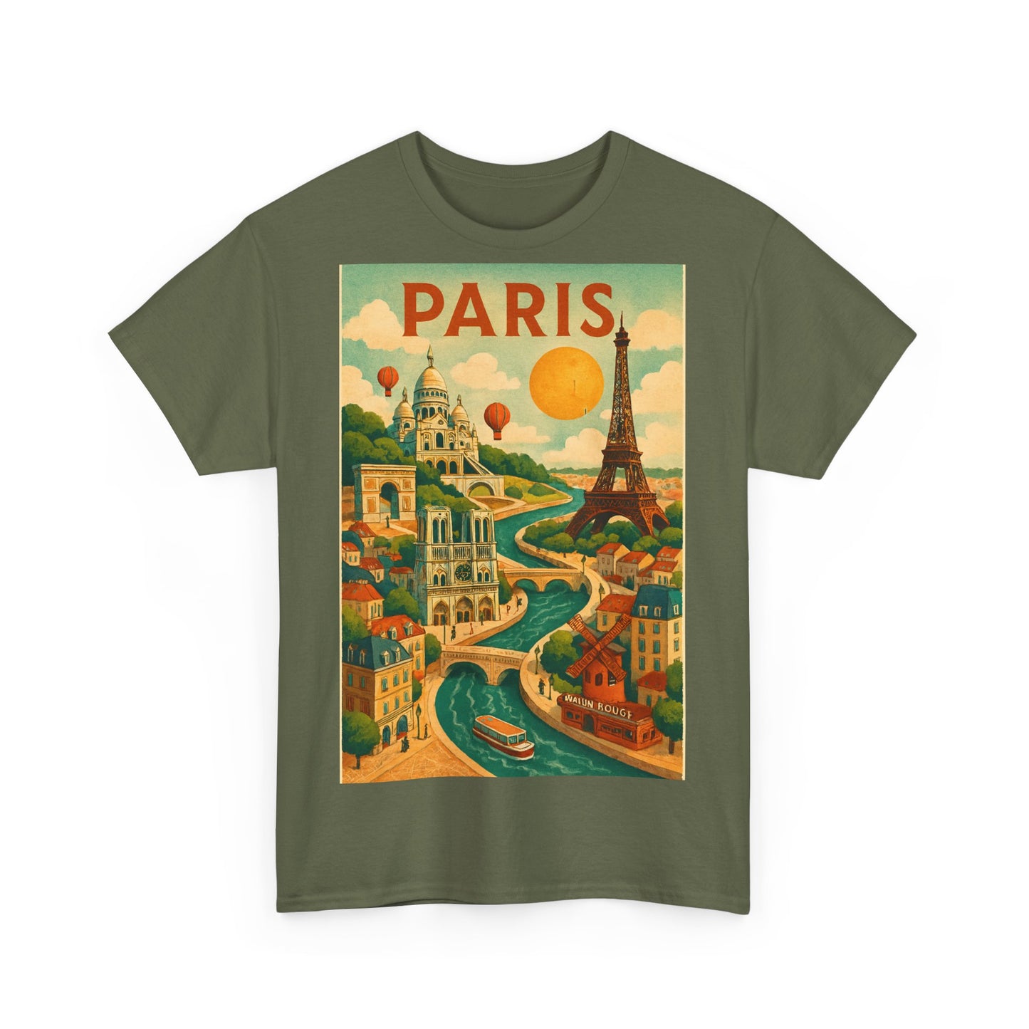 Adult Unisex Surreal Vintage Paris Graphic Tee