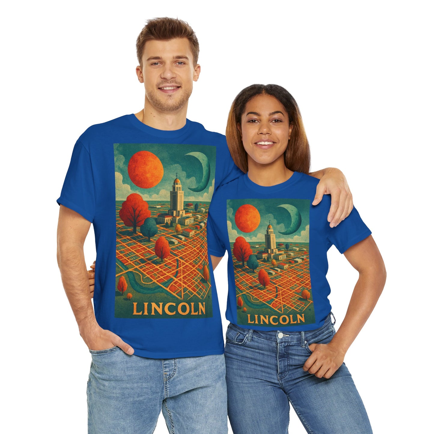 Adult Unisex Lincoln Surreal Vintage Graphic Tee