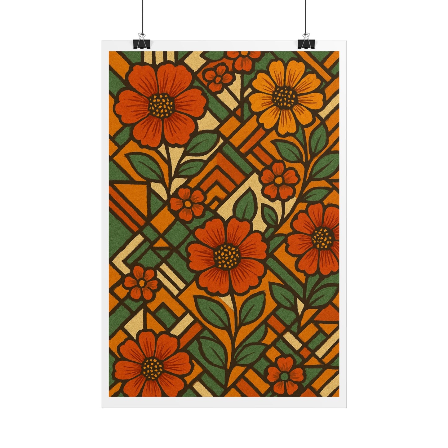 Geometrical Floral Print - Perfect For Home