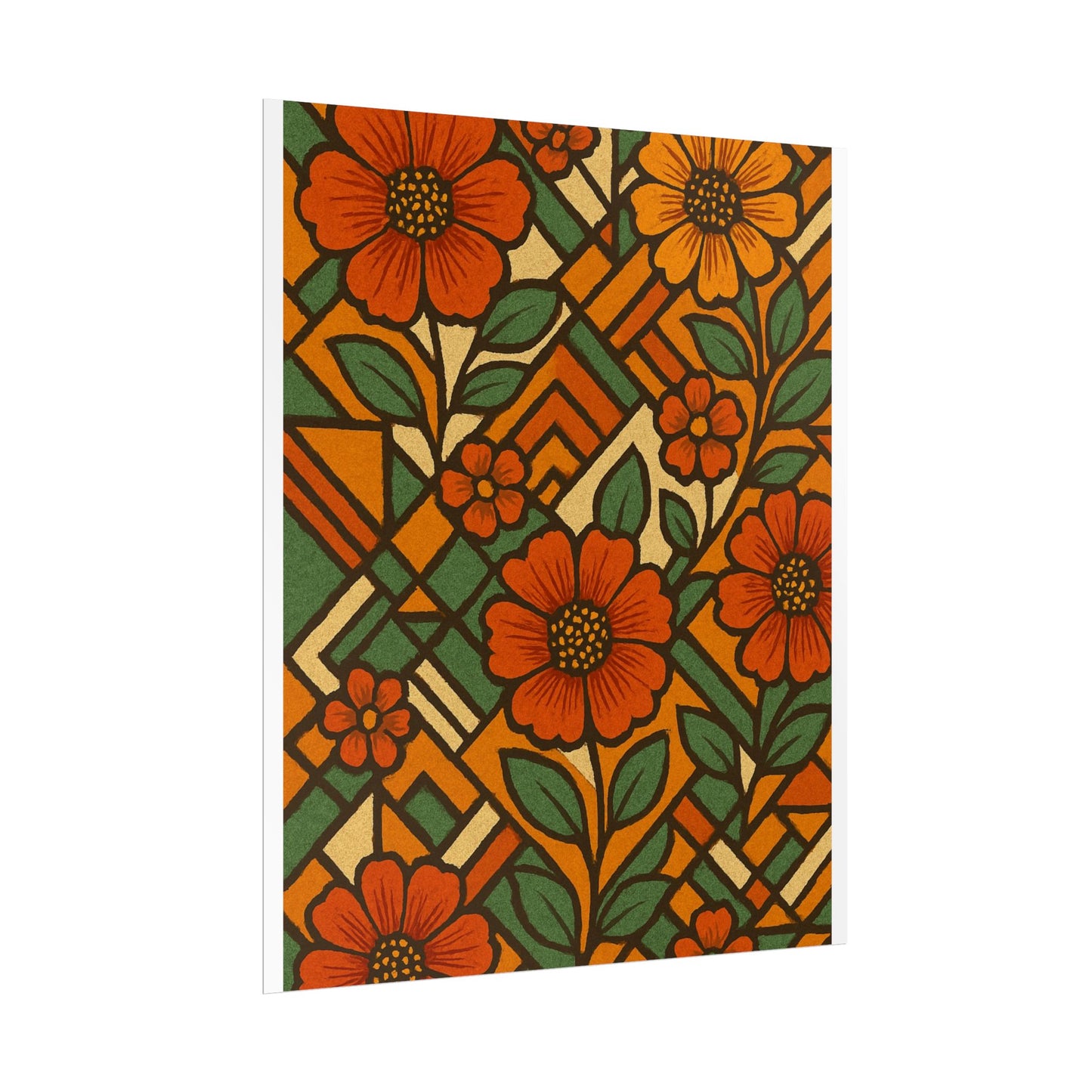 Geometrical Floral Print - Perfect For Home