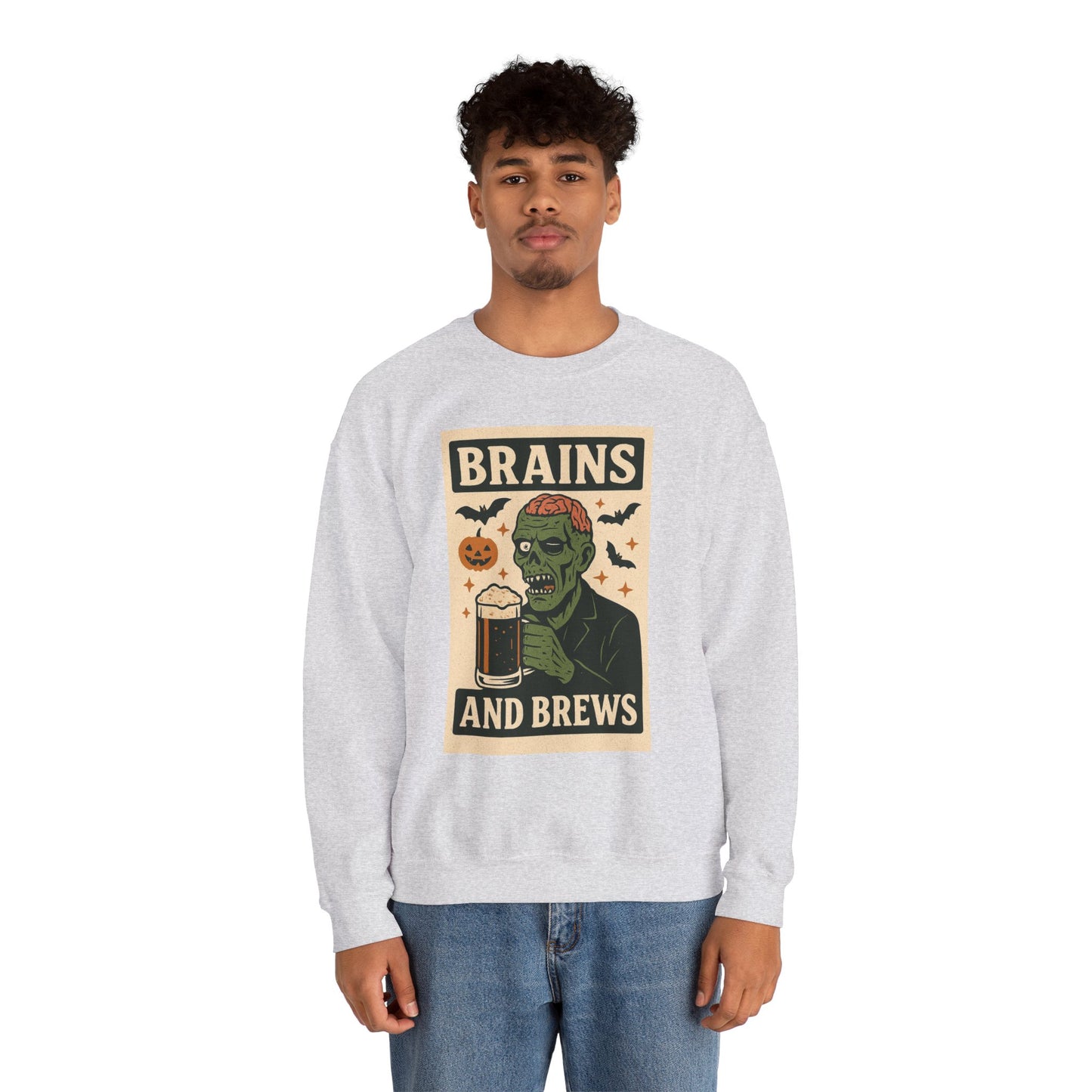 Brains and Brews Unisex Crewneck Sweatshirt