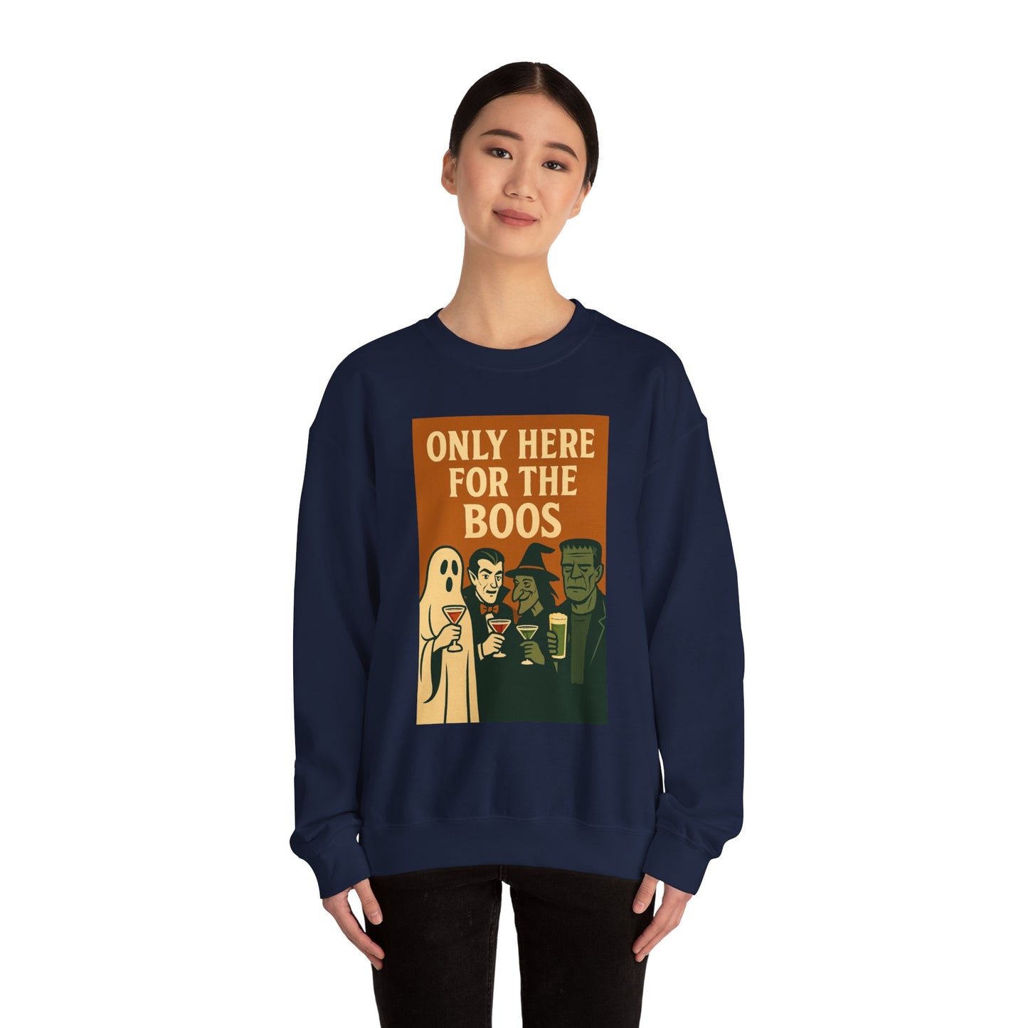 Adult's Unisex Only Here For The Boos Sweatshirt Crewneck