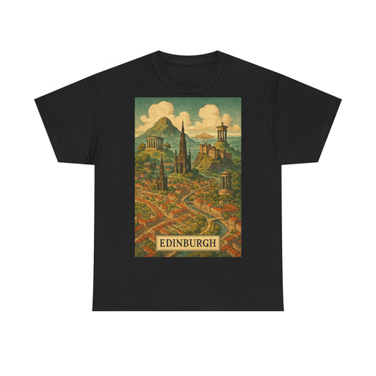 Adult Unisex Surreal Edinburgh Scenic Vintage Tee