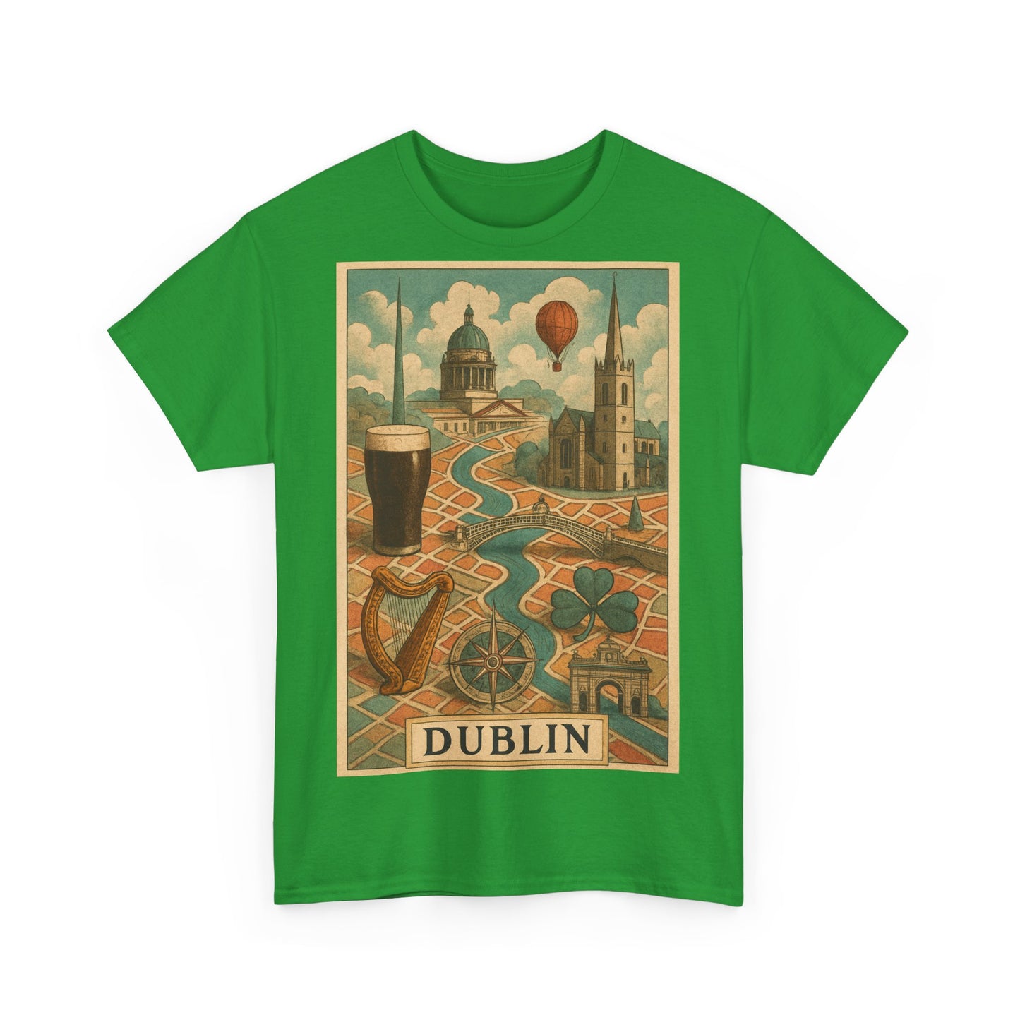 Adult Unisex Surreal Vintage Dublin Graphic Tee