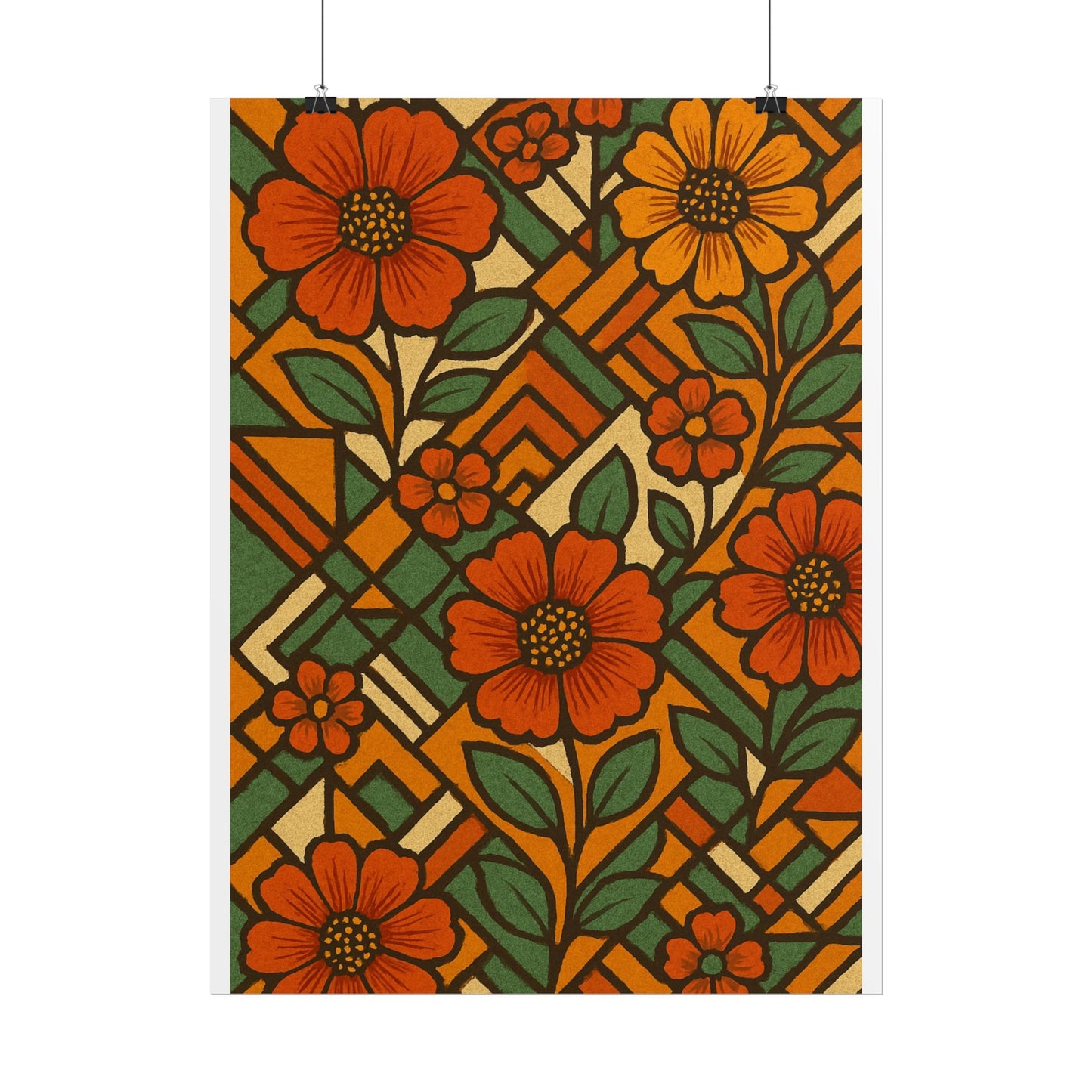Geometrical Floral Print - Perfect For Home