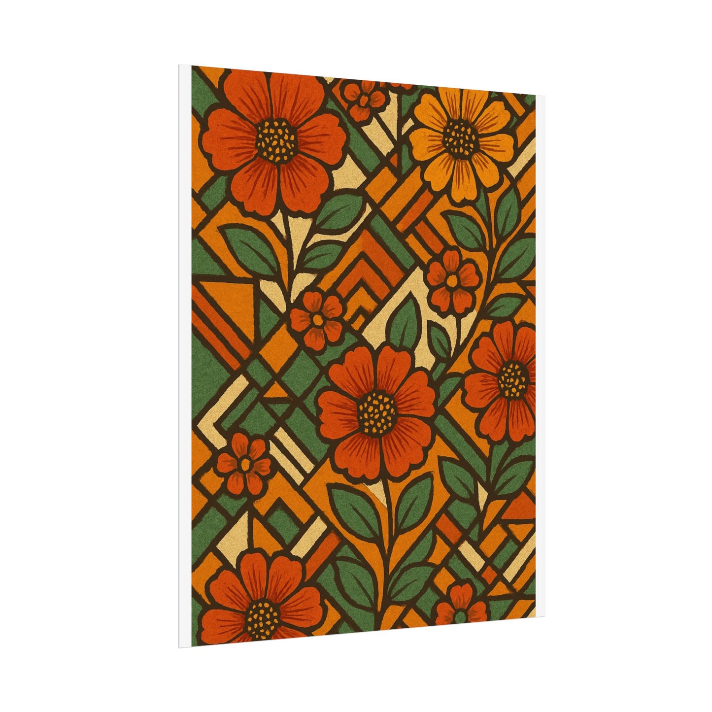 Geometrical Floral Print - Perfect For Home