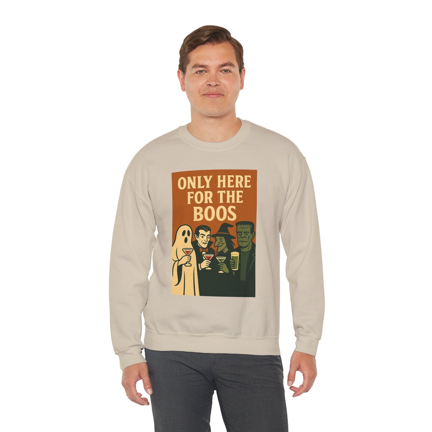 Adult's Unisex Only Here For The Boos Sweatshirt Crewneck
