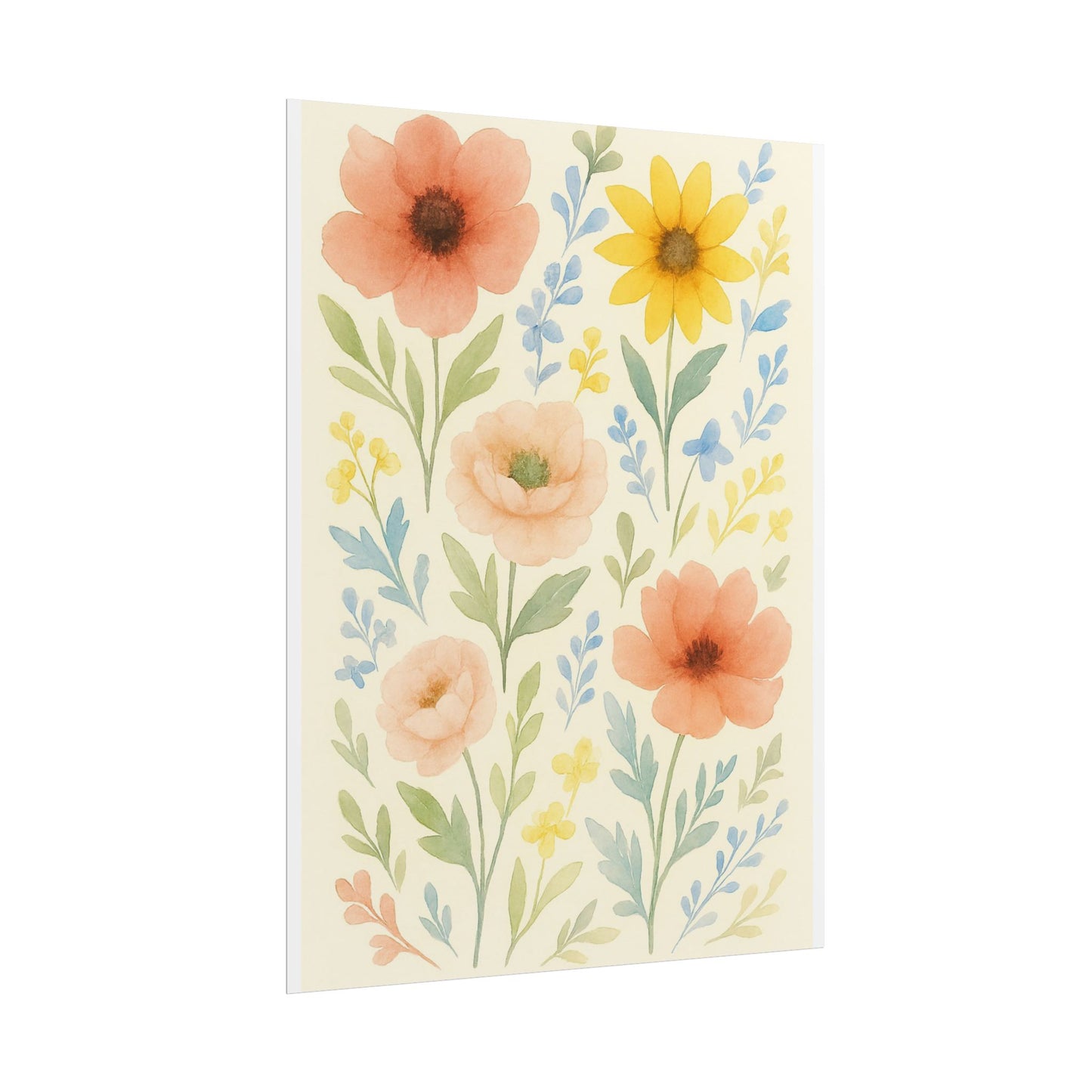 Vintage Watercolour Floral Art