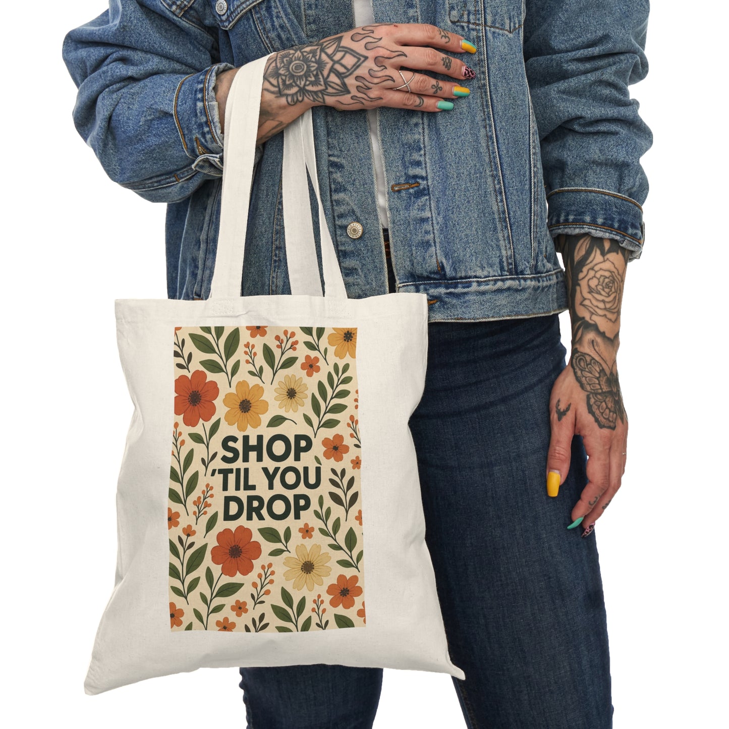Floral Shop Tote Bag | Eco-Friendly Canvas Bag for Shopping, Grocery, Beach, Travel, Farmers Market