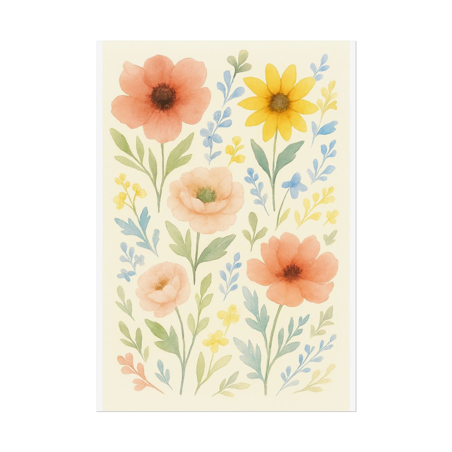 Vintage Watercolour Floral Art