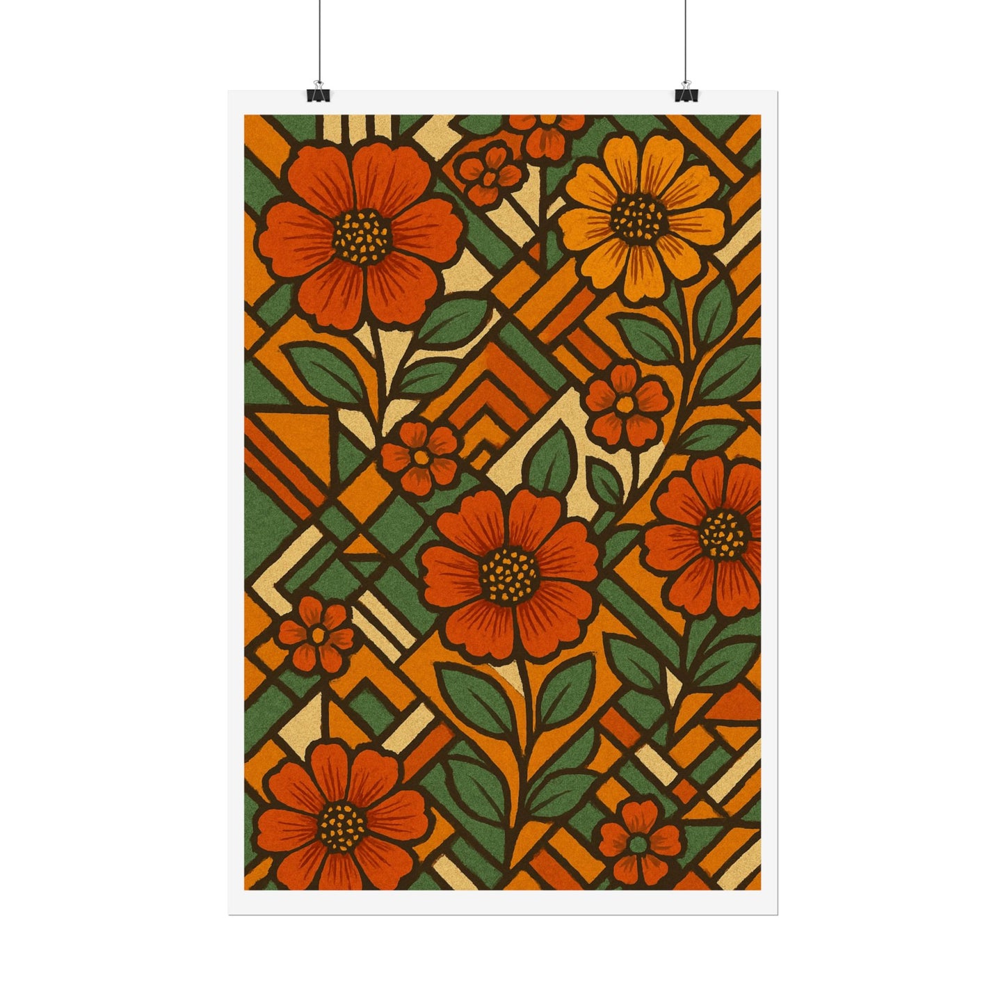 Geometrical Floral Print - Perfect For Home