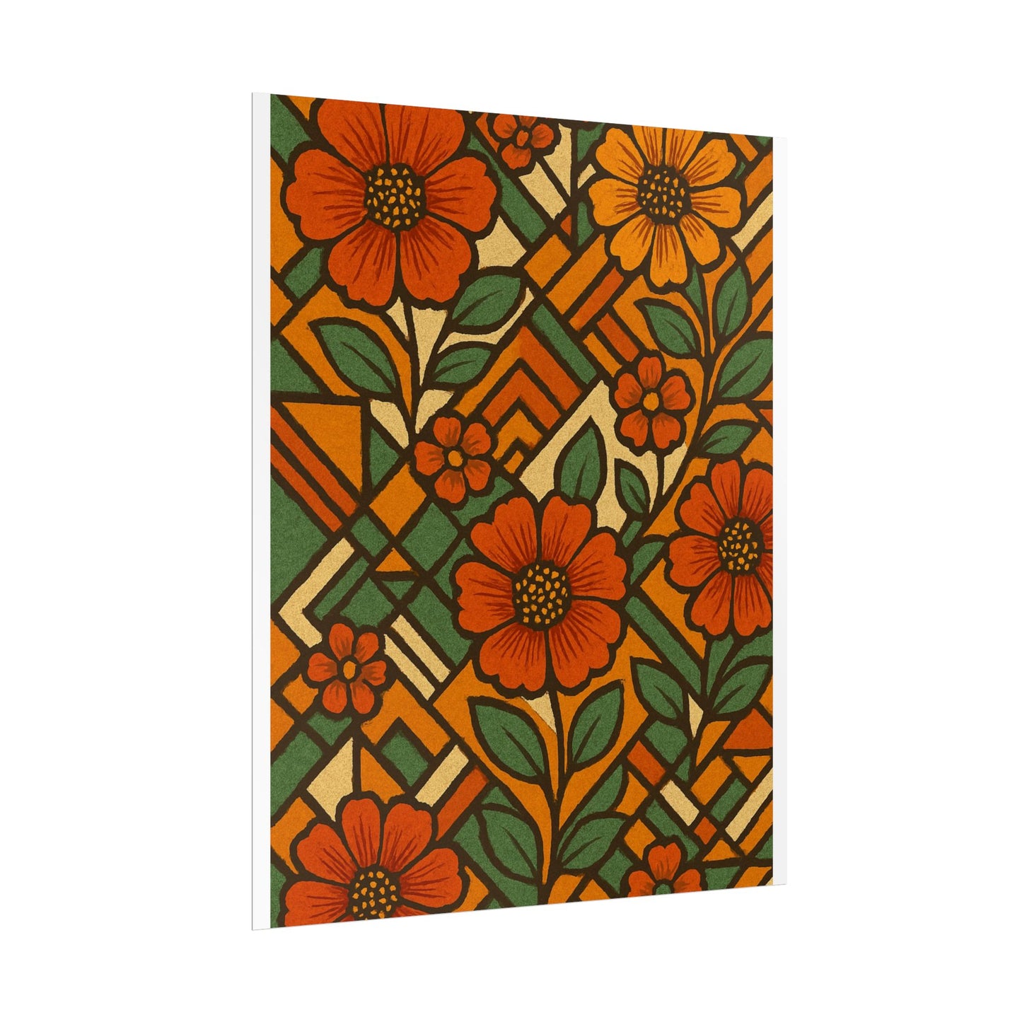 Geometrical Floral Print - Perfect For Home
