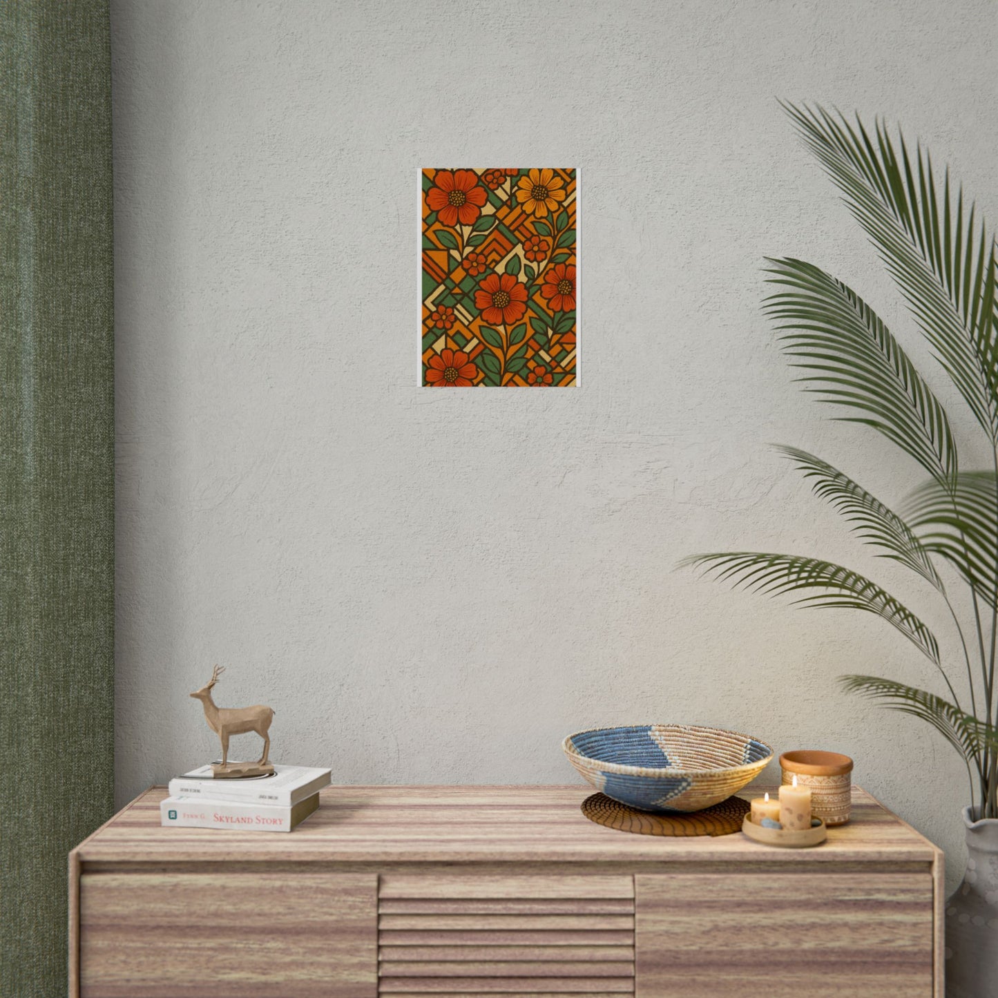 Geometrical Floral Print - Perfect For Home