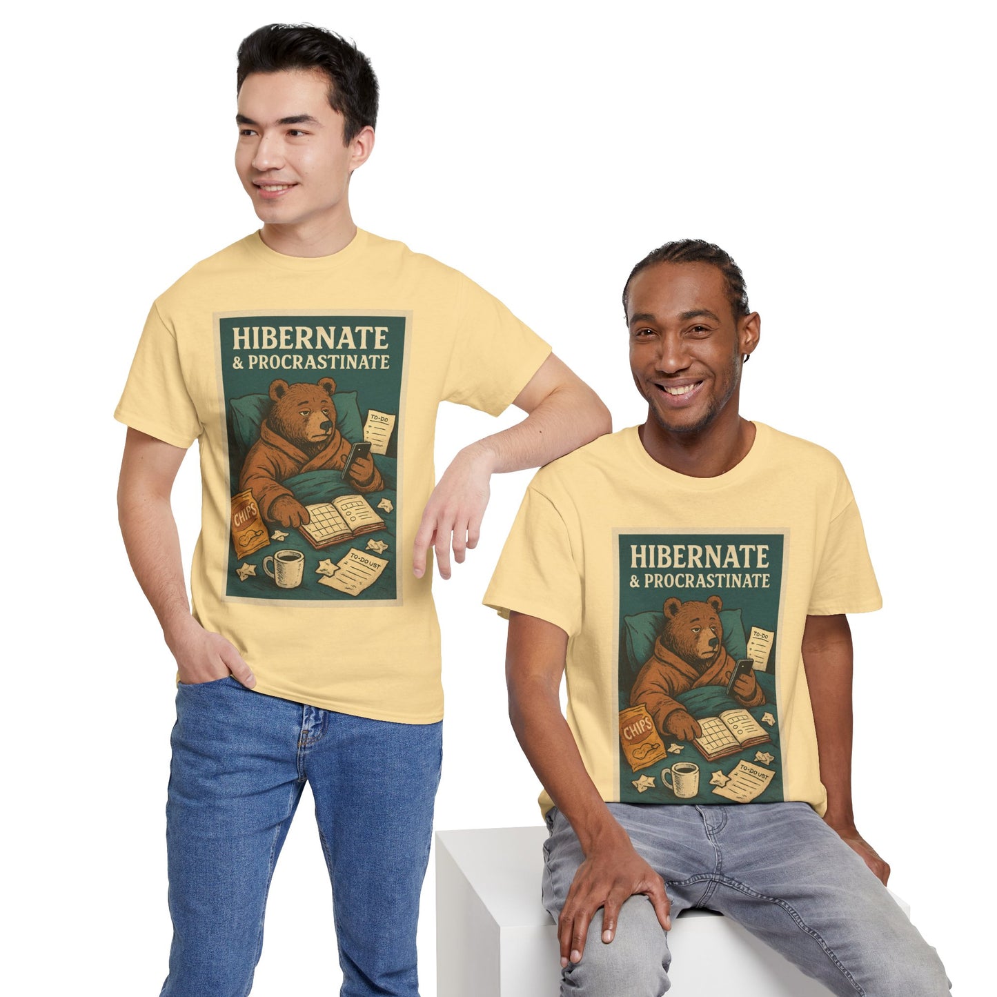 Men's Hibernate & Procrastinate Bear Tee