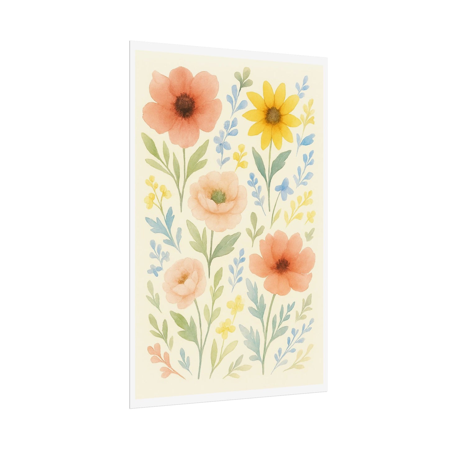 Vintage Watercolour Floral Art
